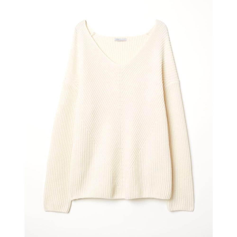 H&M 100% CASHMERE RIBBED LONG SLEEVE SWEATER SMALL